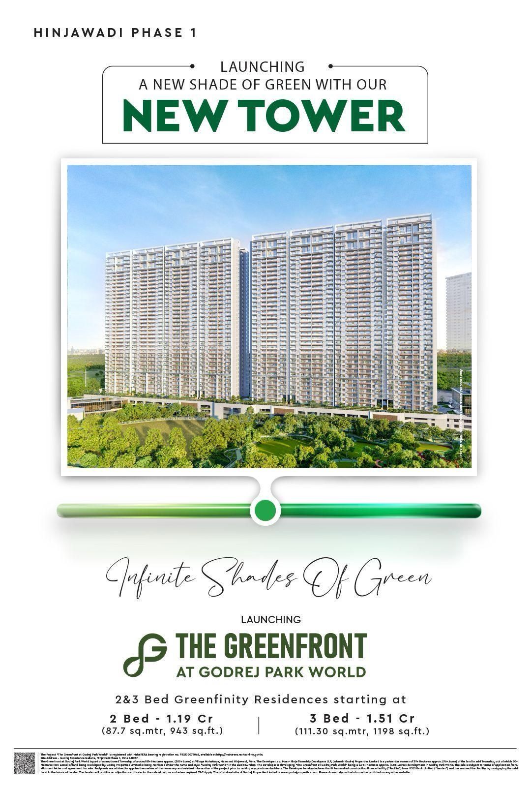 Discover The Greenfront at Hinjawadi, By Godrej Park World, Prices from 1.19 Cr. Update