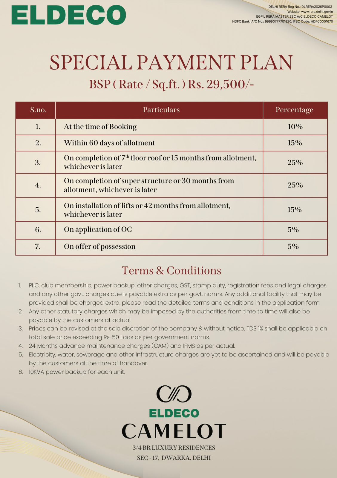 Experience Luxury at Eldeco Camelot, Dwarka - From 29,500/sq.ft Update