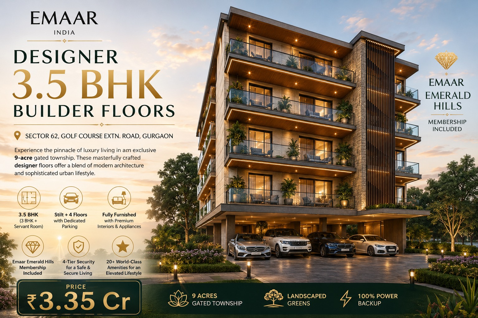 Explore Luxury Living at Emaar Emerald Hills || Discover Designer 3.5 BHK Builder Floors || Secure Your Dream Home in Gurgaon Now Update