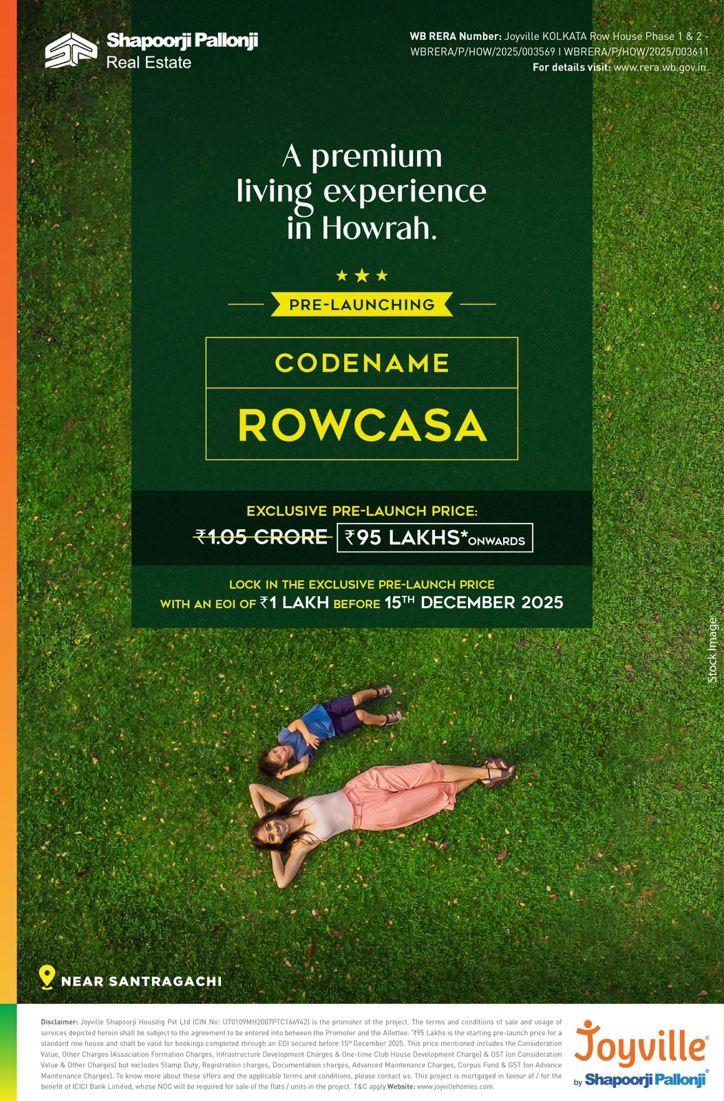Experience Premium Living in Howrah with Shapoorji Pallonji's CODENAME ROWCASA, Starting at ₹95 Lakhs, Near Santragachi! Update