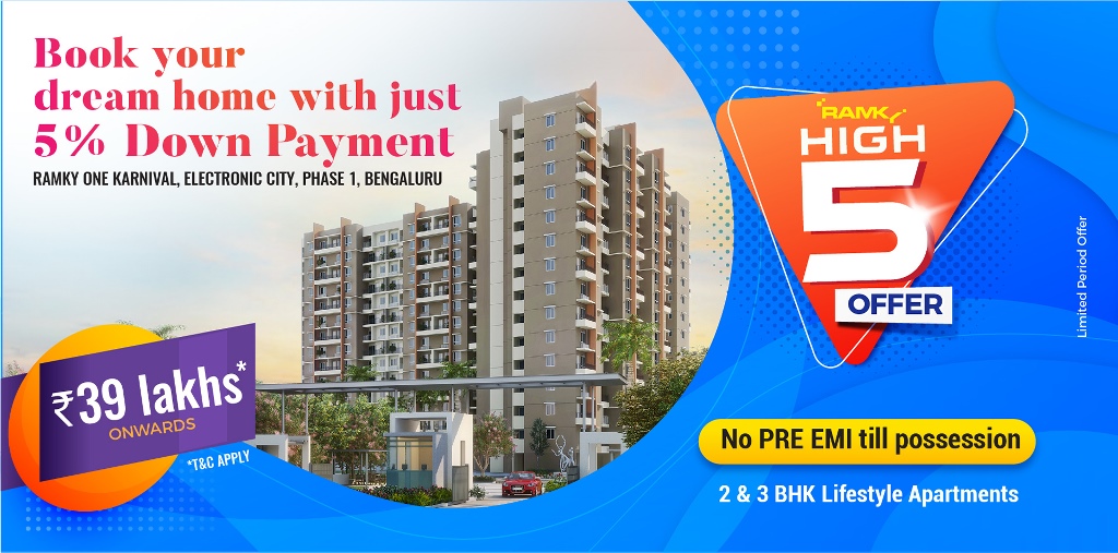 No Pre EMI till possession at Ramky One Karnival, Bangalore Update
