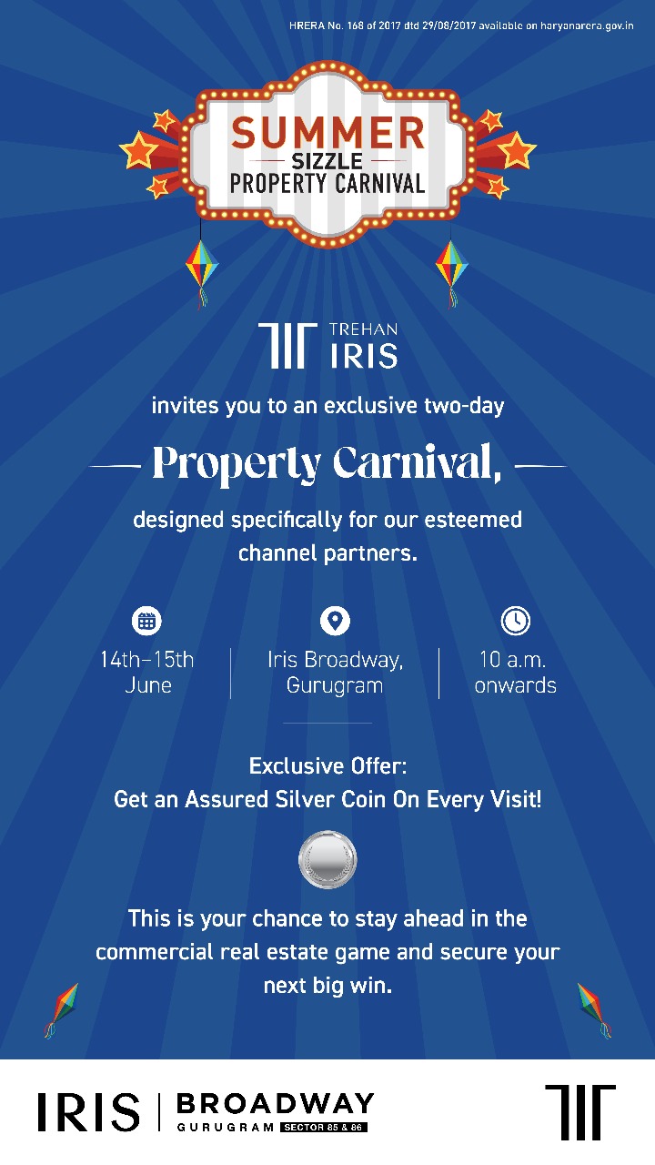 Join Trehan Iris for an Exciting Property Carnival at Iris Broadway, Gurugram on June 14th-15th Update