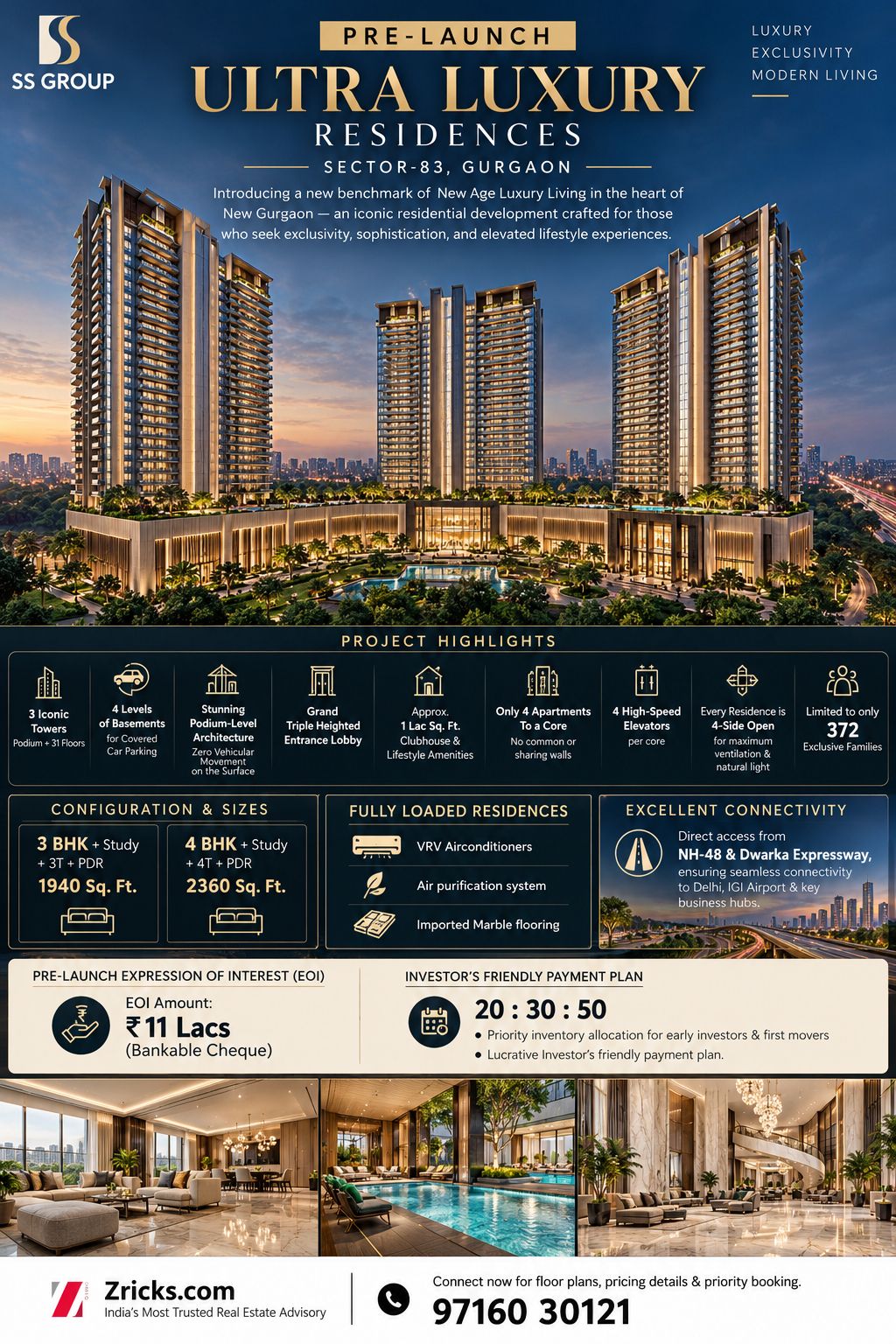 Secure Your Spot at SS Group's Ultra Luxury Residences || Pre-Launch Opportunity in Sector-83, Gurgaon || Invest in Future Luxury Living Today photo 1