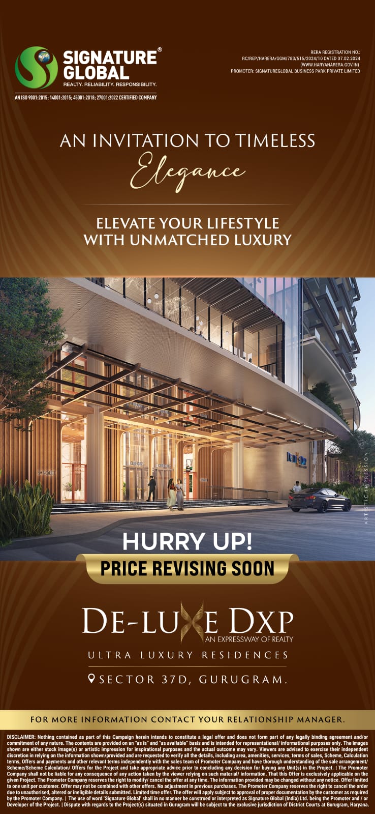 Luxurious Living Awaits at Sector 37D, Gurugram with Signature Global Update