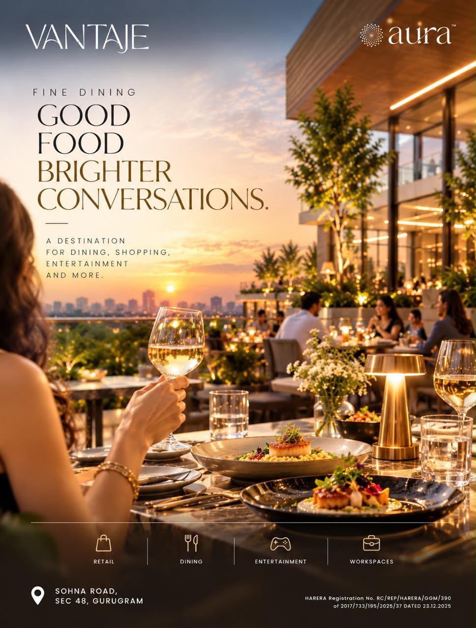 Discover Aura Vantaje in Gurugram || Experience Fine Dining at Vantaje || Visit Vantaje for Dining, Shopping & Entertainment Update