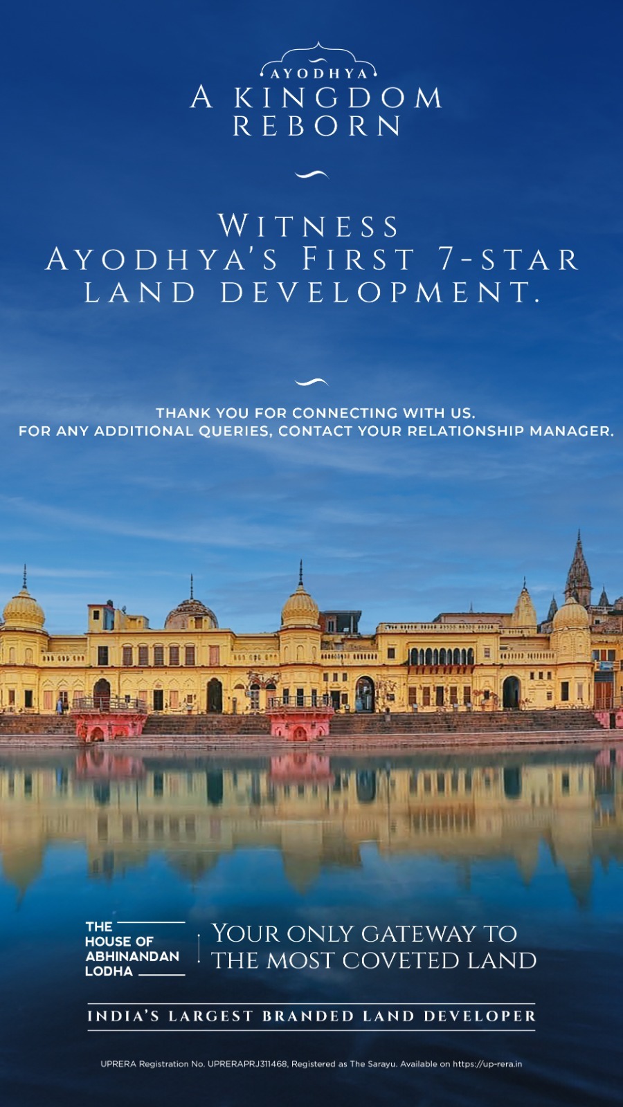 Lodha's Ayodhya: Elevating Royalty with India's Premier 7-Star Development Update
