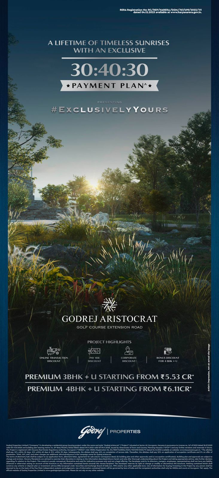 Discover Luxury at Godrej Aristocrat, Golf Course Extension Road from ₹5.53 Cr Update