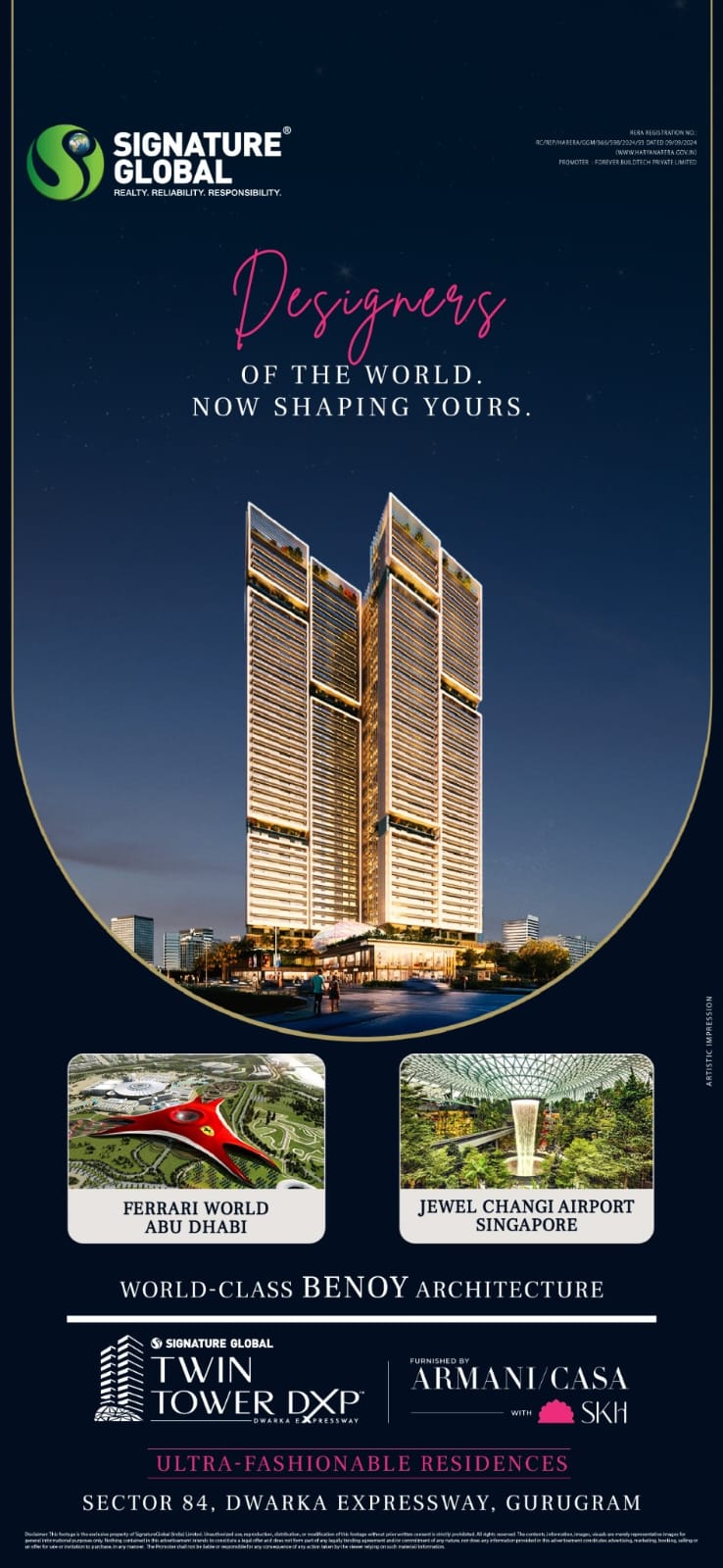 Explore Signature Global Twin Tower DXP, starting at [Price], Sector 84, Dwarka Expressway, Gurugram Update