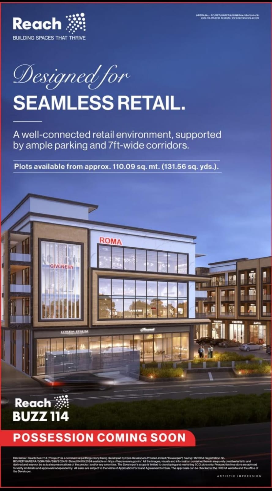 Explore Seamless Retail Opportunities at Reach Buzz 114 || Possession Coming Soon at Reach Buzz 114 || Secure Your Retail Space at Reach Buzz 114 Update