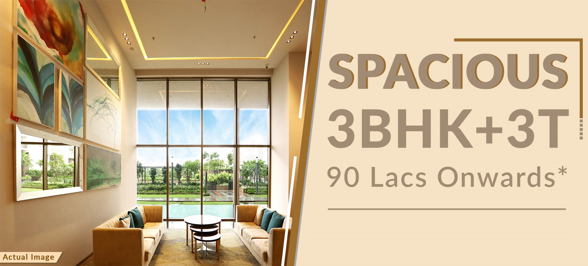 Spacious 3 BHK+3T price starting Rs  90 Lacs onwards at Mapsko Mount Ville, Gurgaon Update