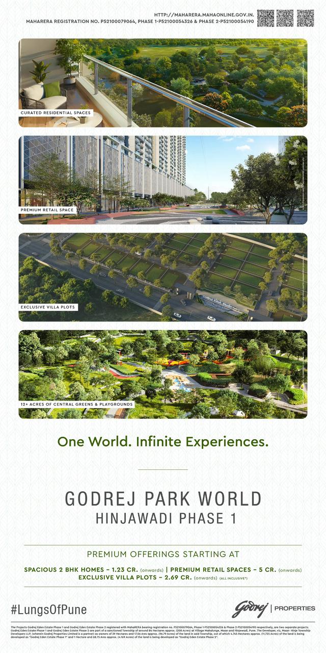 Discover Luxury at Godrej Park World, Hinjawadi Phase 1, Prices Starting at 1.23 Cr Update