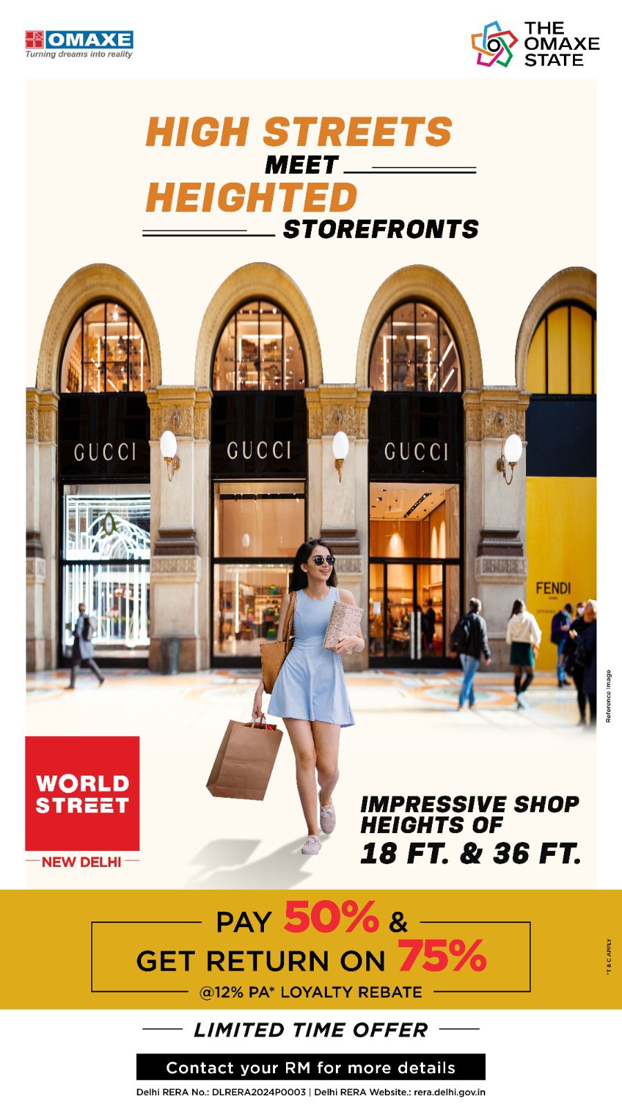 Invest in World Street New Delhi by Omaxe, Pay 50%, Get Returns on 75% Update