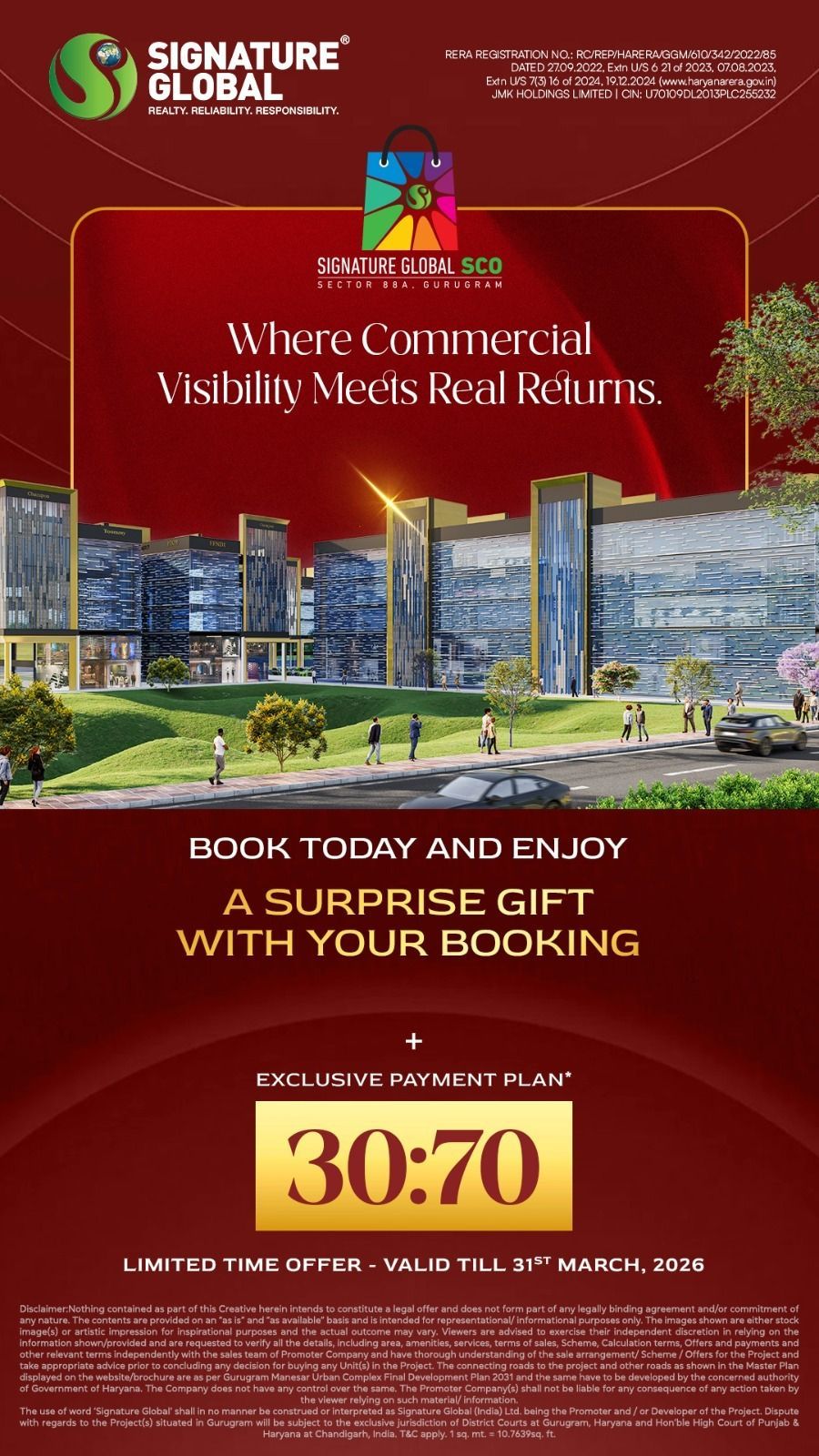 Book Now for a Surprise Gift! || Exclusive 30:70 Payment Plan Offer || Limited Time Offer with Signature Global SCO Update