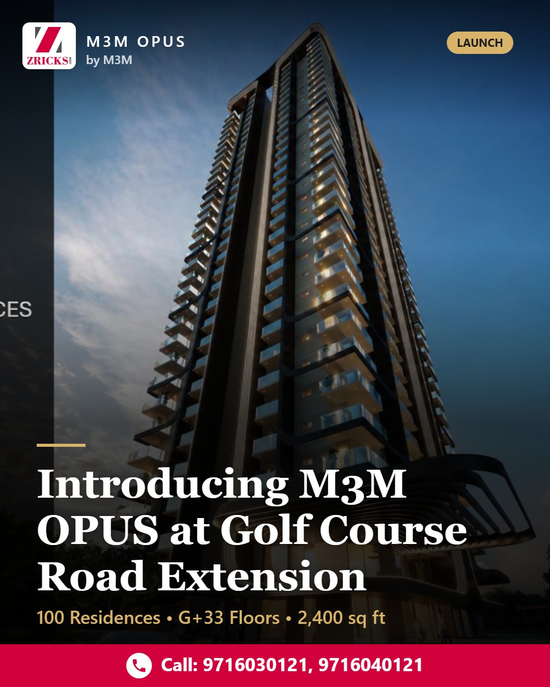 Introducing M3M OPUS at Golf Course Road Extension Update