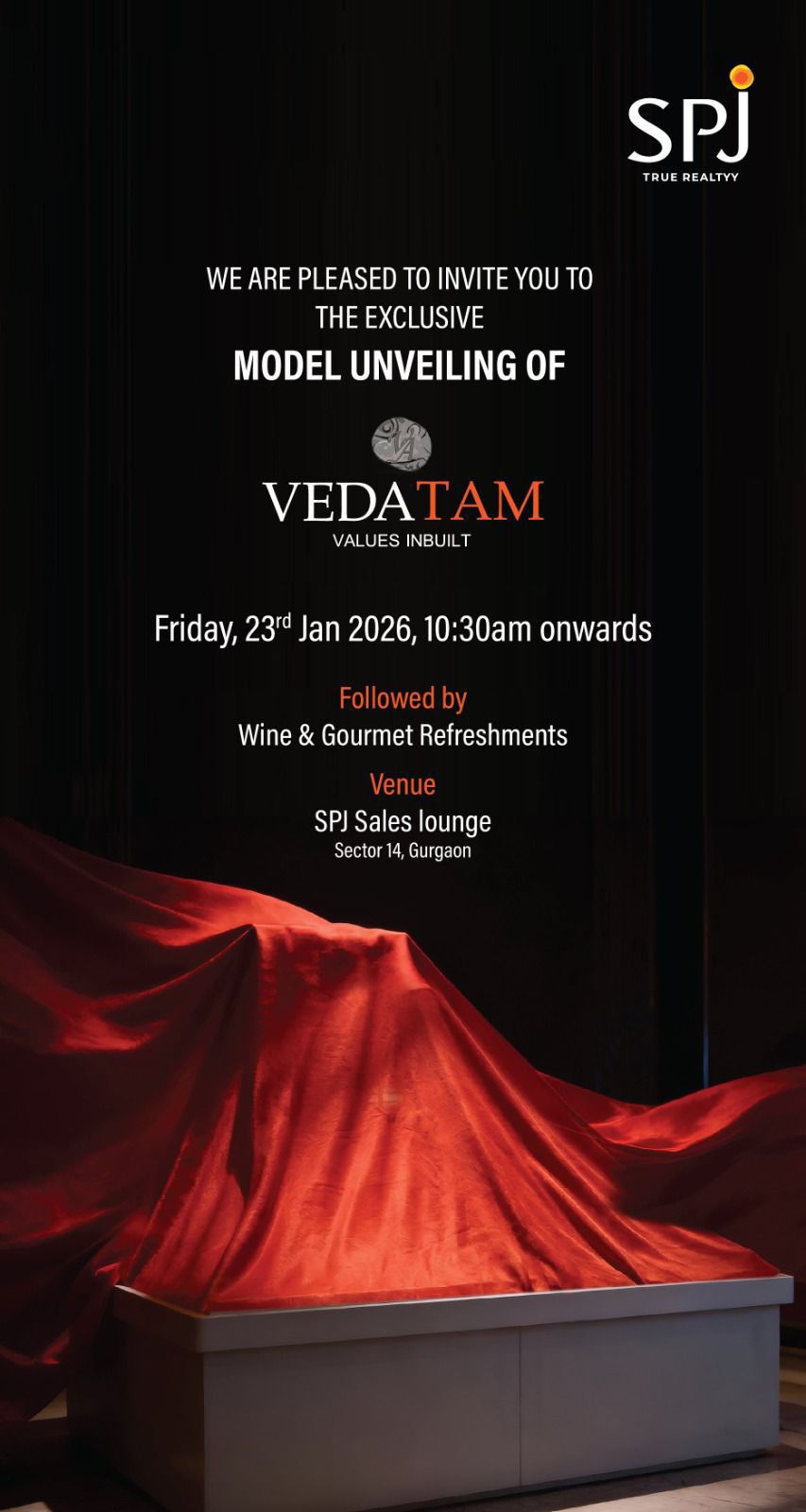 Join us for the Exclusive Model Unveiling of VEDATAM by SPJ in Gurgaon, 23rd Jan 2026 Update