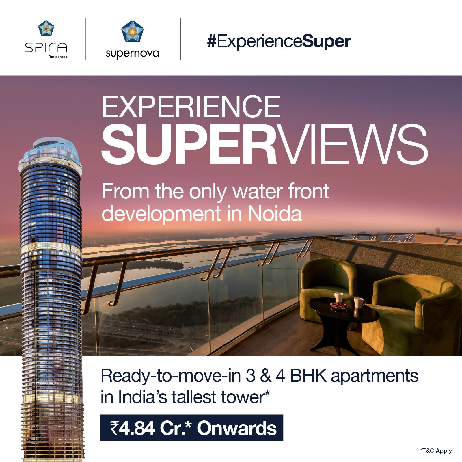 Book ready to move in 3/4 BHK luxury apartments at Supertech Supernova Spira Residences, Noida Update