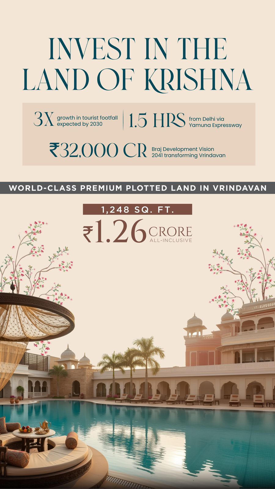 Own Premium Land in Vrindavan, Only ₹1.26 Crore, Development Vision 2041 Update