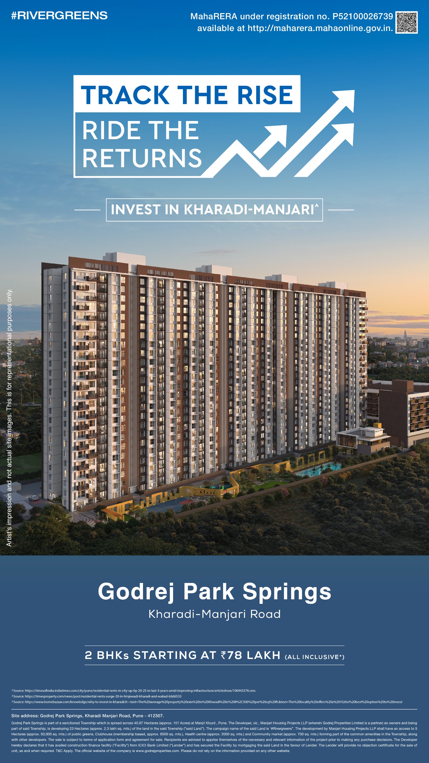 Godrej Park Springs, Kharadi-Manjari Road, 2 BHKs at ₹78 Lakh Update