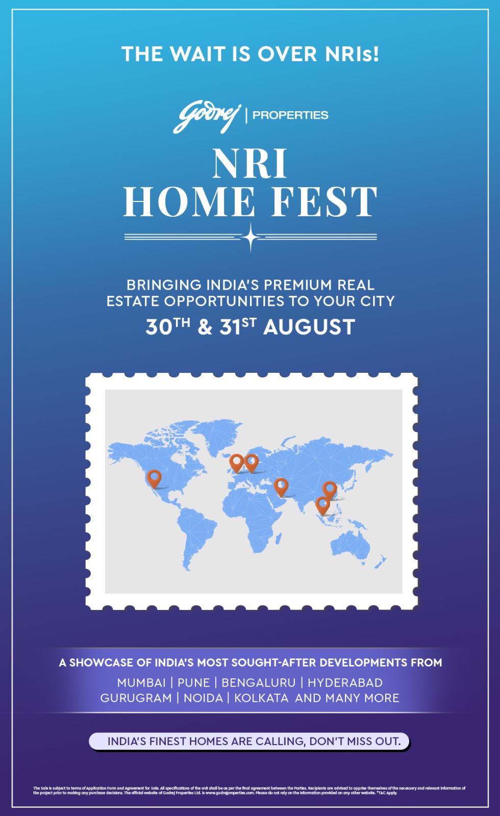 NRI Home Fest by Godrej Properties on 30th & 31st August - Your Gateway to Premium Real Estate in India Update