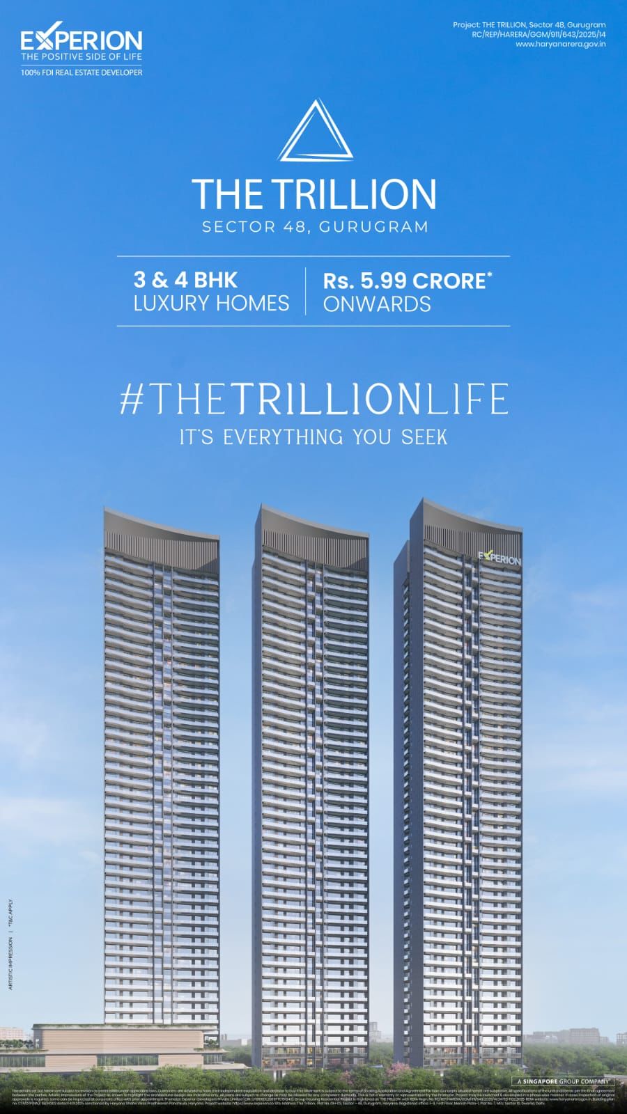 Discover Luxury Living in Gurugram with The Trillion by Experion, Starting at Rs. 5.99 Crore Update