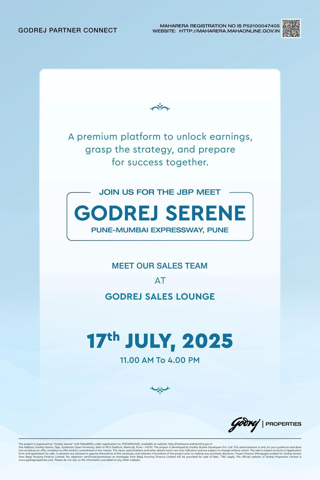 Join the Exclusive Launch of Godrej Serene on 17th July 2025 at Pune-Mumbai Expressway Update