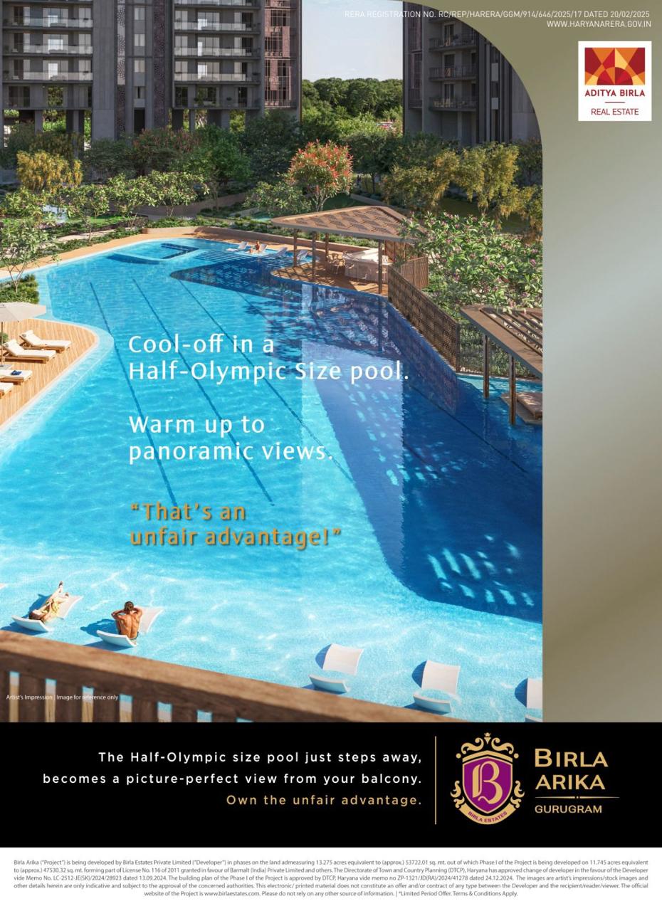 Discover Luxury Living at Birla Arika, Gurugram - Your Spacious Home with a Half-Olympic Pool! Update