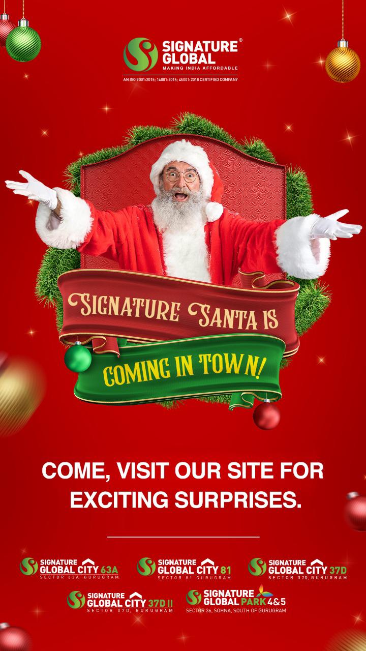 Celebrate the spirit of Christmas with your beloved Santa Claus at Signature Global City. Update