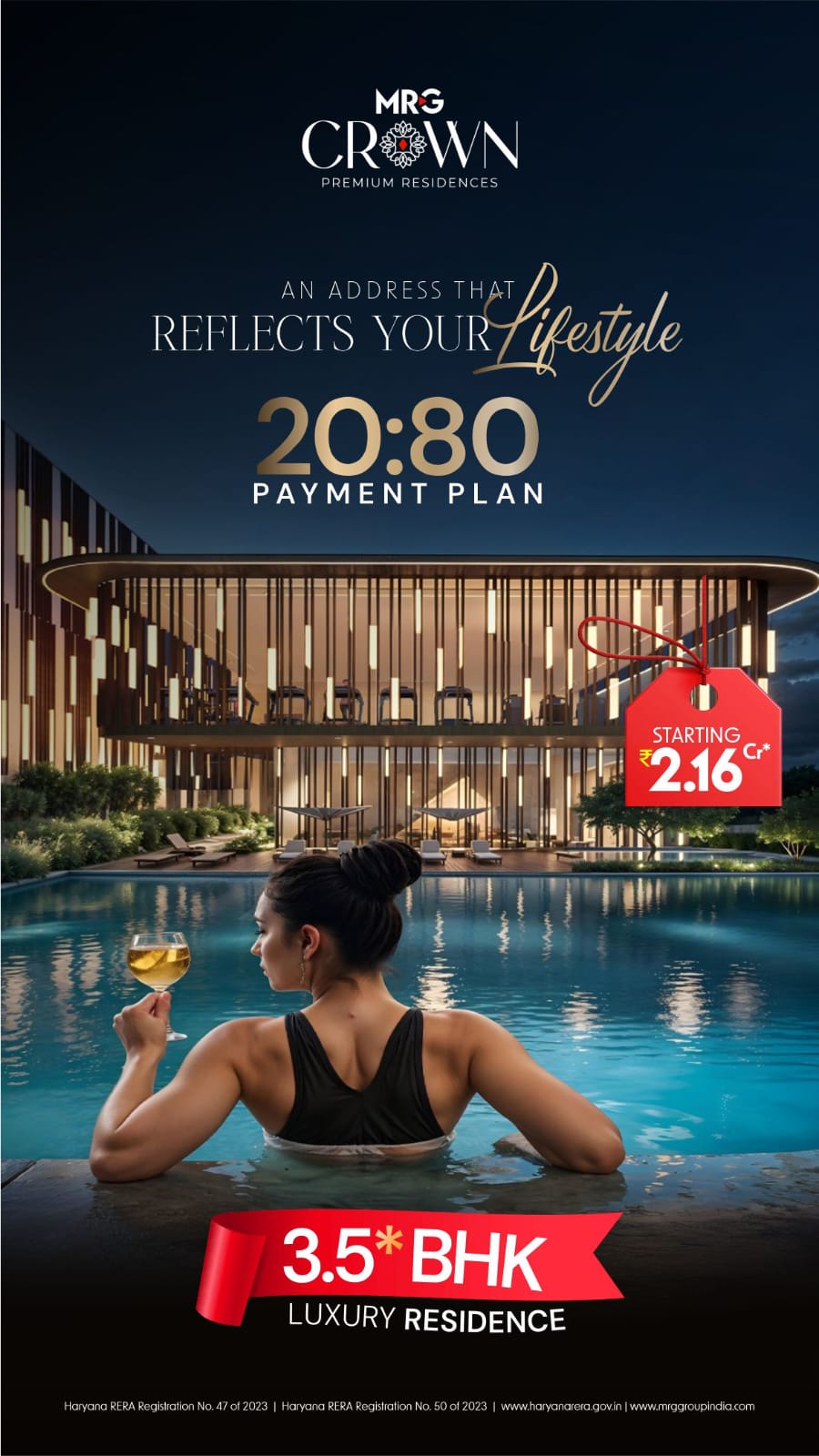 Secure Your Spot with 20:80 Plan at MRG Crown || Own a Luxury 3.5 BHK from ₹2.16 Cr* || Discover Premium Living at MRG Crown Update