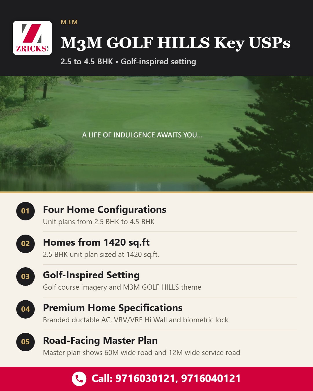 M3M GOLF HILLS Key USPs: 5 Reasons to Choose It Update