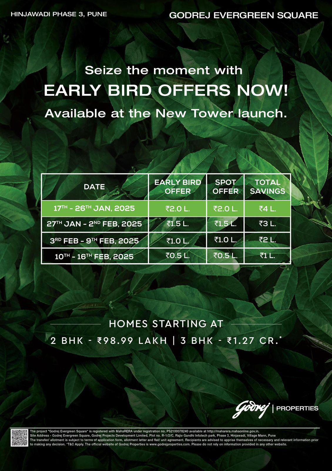 Discover Early Bird Offers: Godrej Evergreen Square, Hinjawadi Phase 3, Pune Update