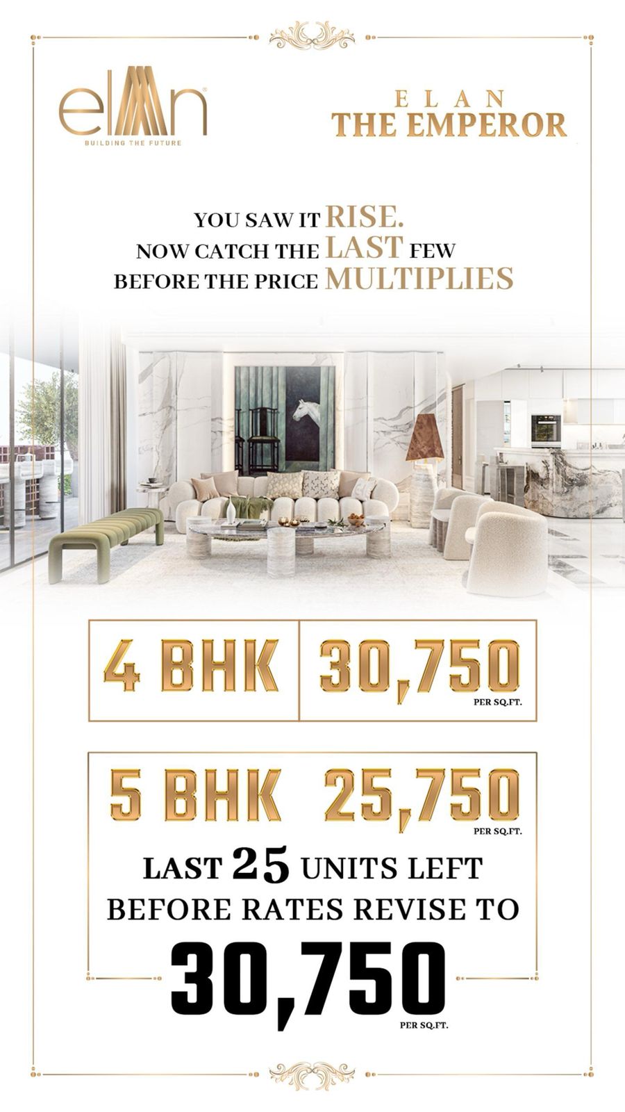 Luxury Living in Gurgaon, Elan The Emperor, Last 25 Units, From ₹25,750/Sq.Ft. Update