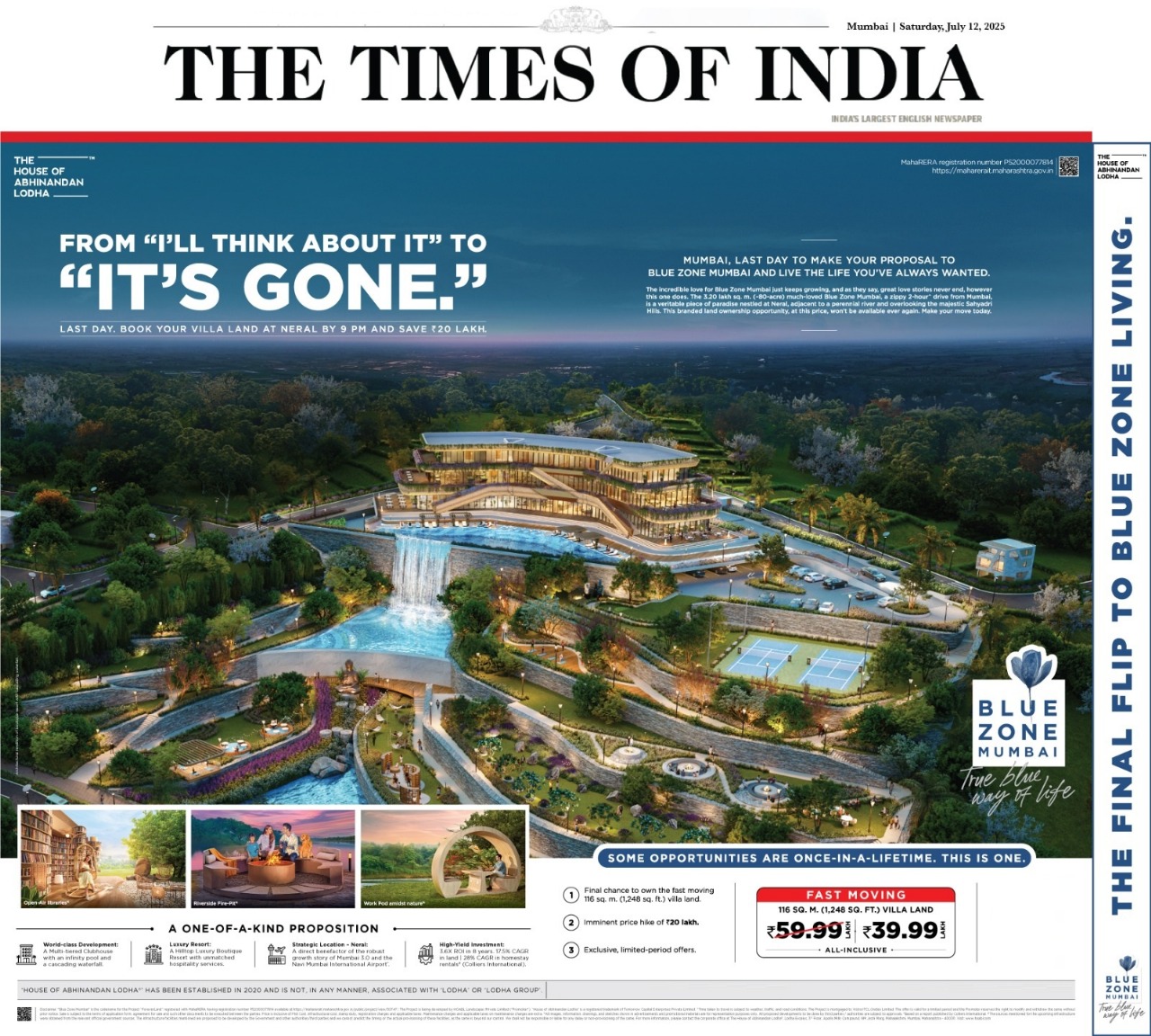 Last Day to Save 20 Lakh on Villa Land in Blue Zone Mumbai by The House of Abhinandan Lodha, Nerul Update