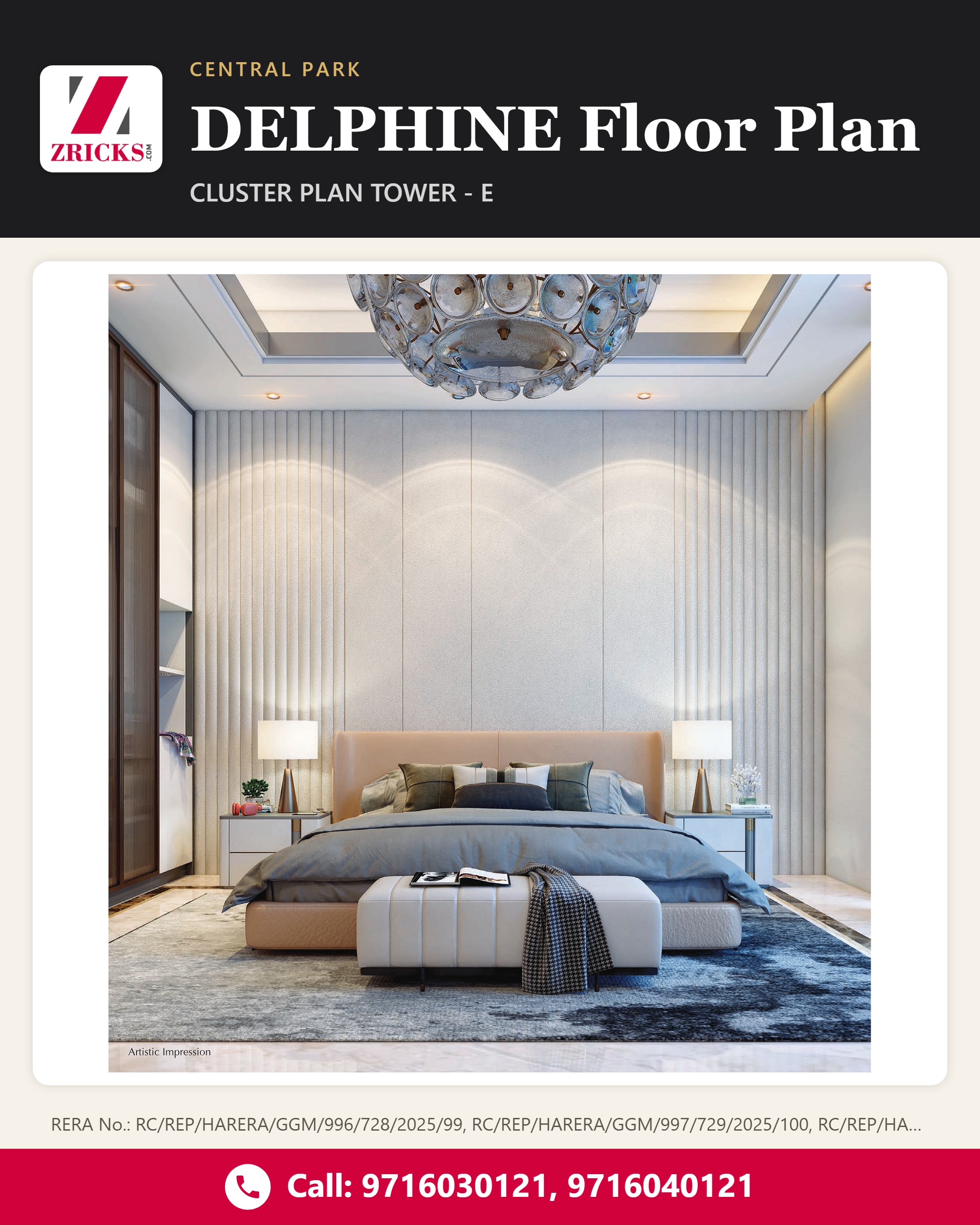 Central Park DELPHINE Floor Plan: Tower E Cluster Plan Update