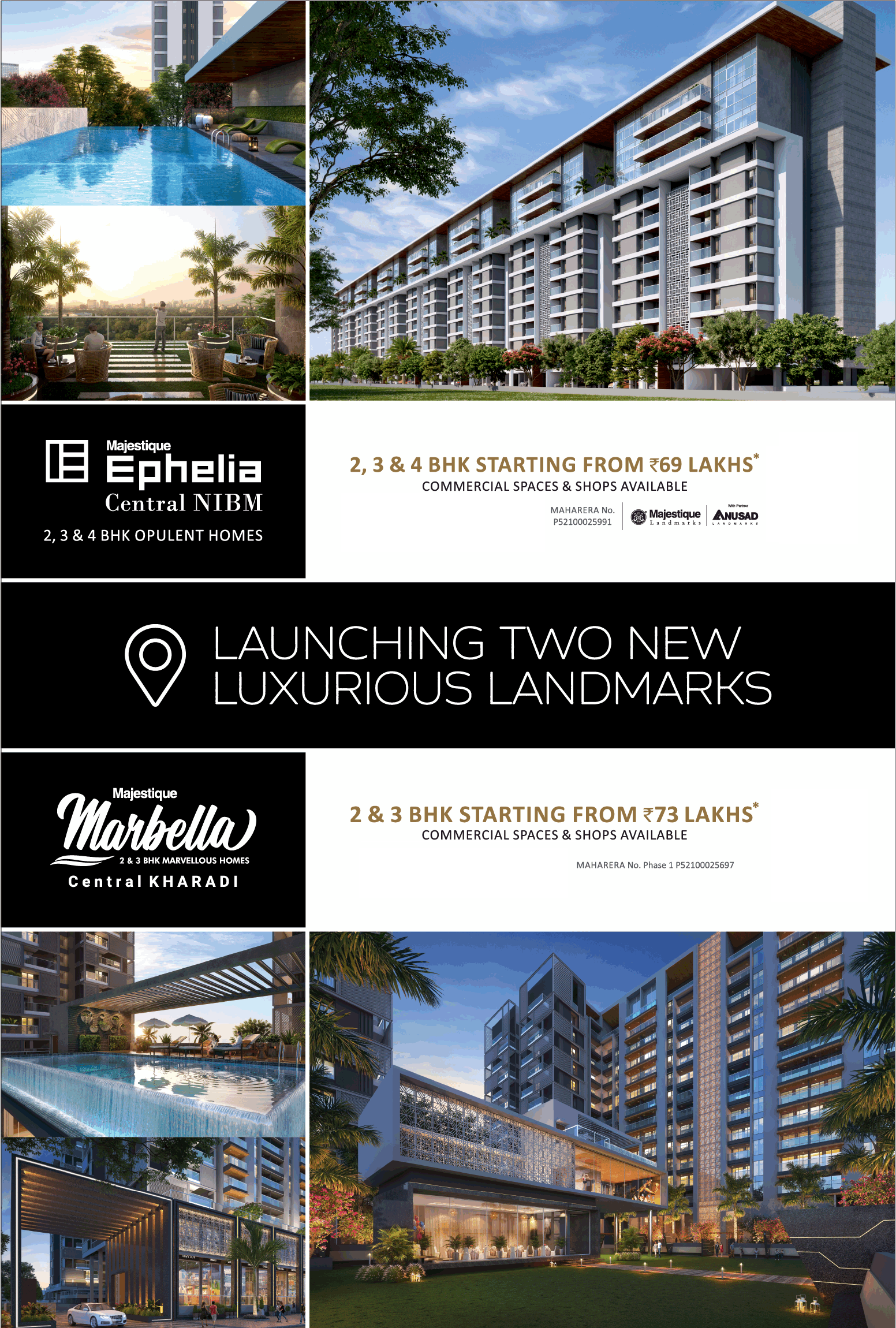 Launching two new luxurious landmarks Majestique Ephelia and Majestique Marbella in Pune Update