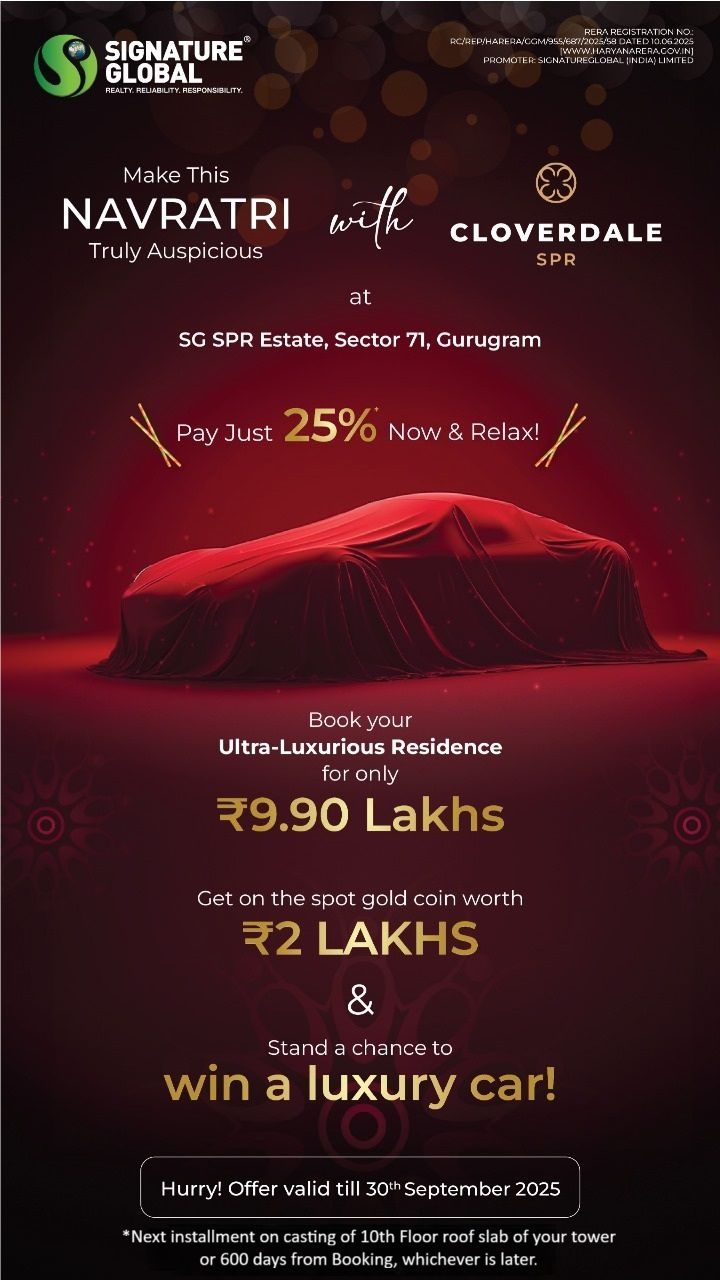 Celebrate Navratri with Luxury at Cloverdale, Sector 71 - Limited Offer! Update
