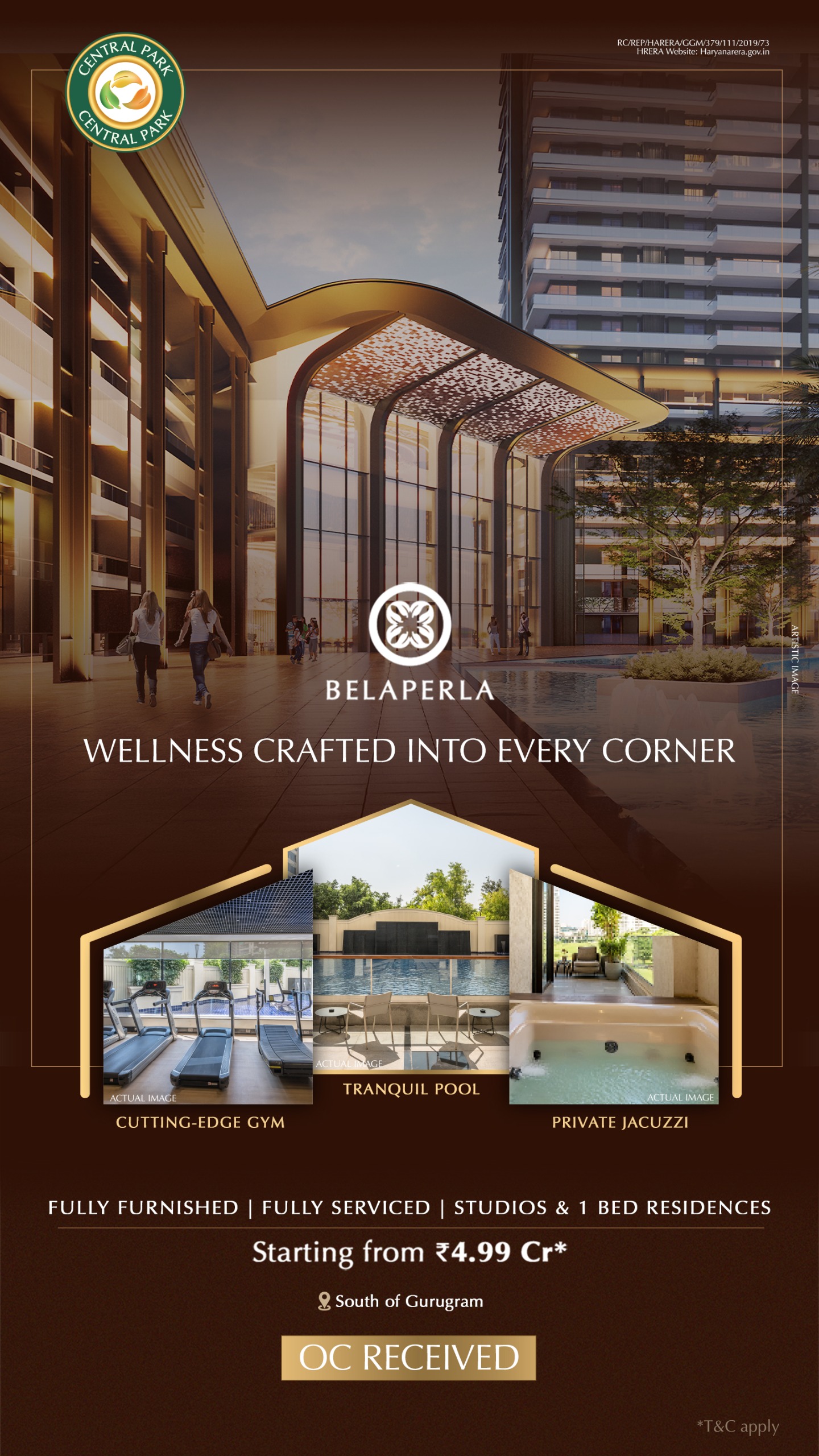 Discover Luxury at Central Park Belaperla, Starting ₹4.99 Cr, South of Gurugram Update