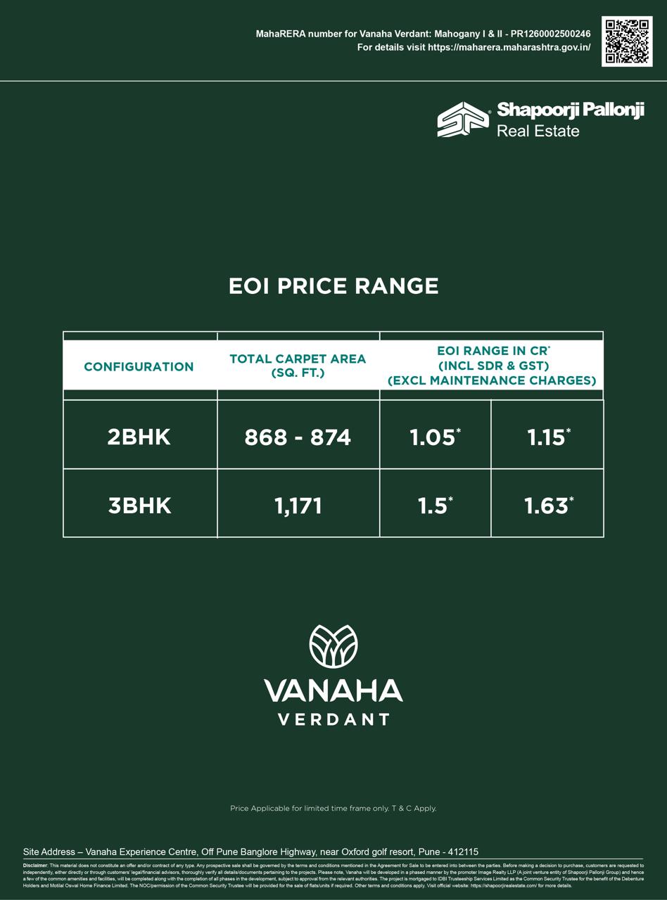 Discover Luxury Living at Vanaha Verdant, Pune - Starting at 1.05 Cr* Update