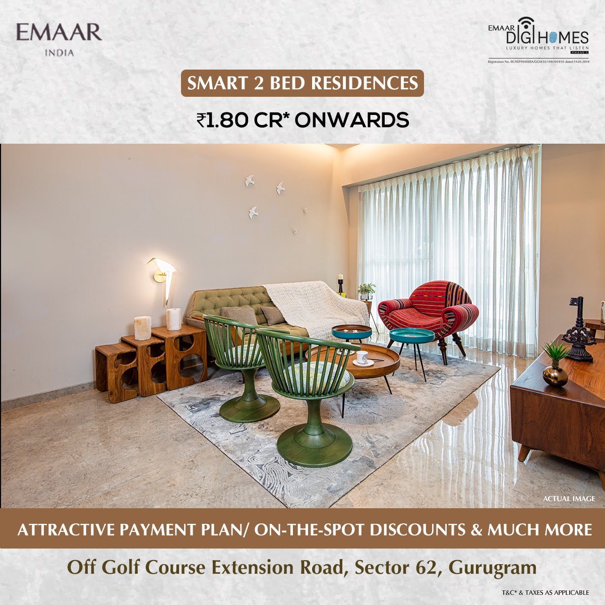 Emaar Digi Homes Presenting 2 Bed residence Rs 1.80 Cr onwards, Gurgaon Update