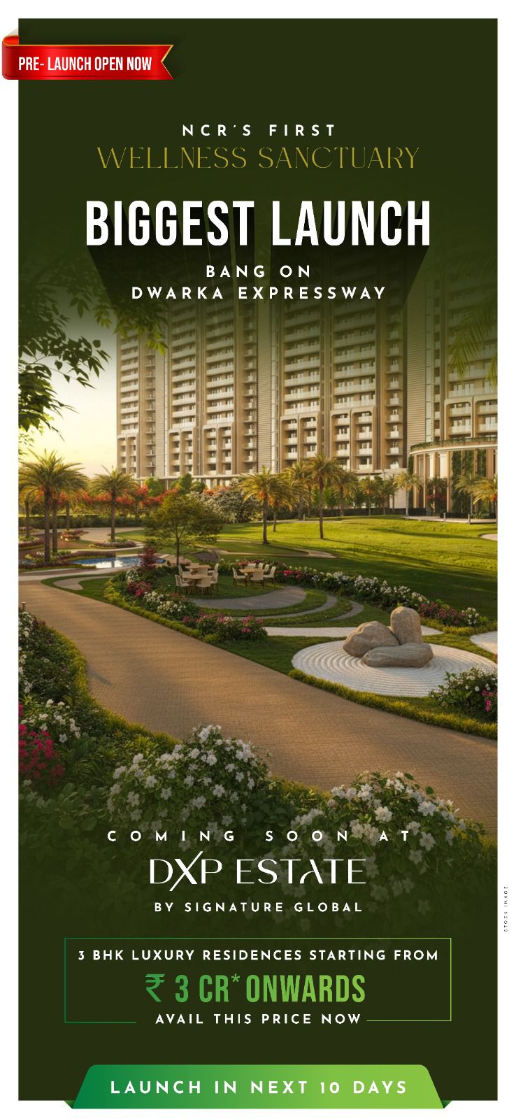 Luxury Living at DXP Estate, Launch in Next 10 Days, Starting at ₹3 Cr, Signature Global, Dwarka Expressway Update
