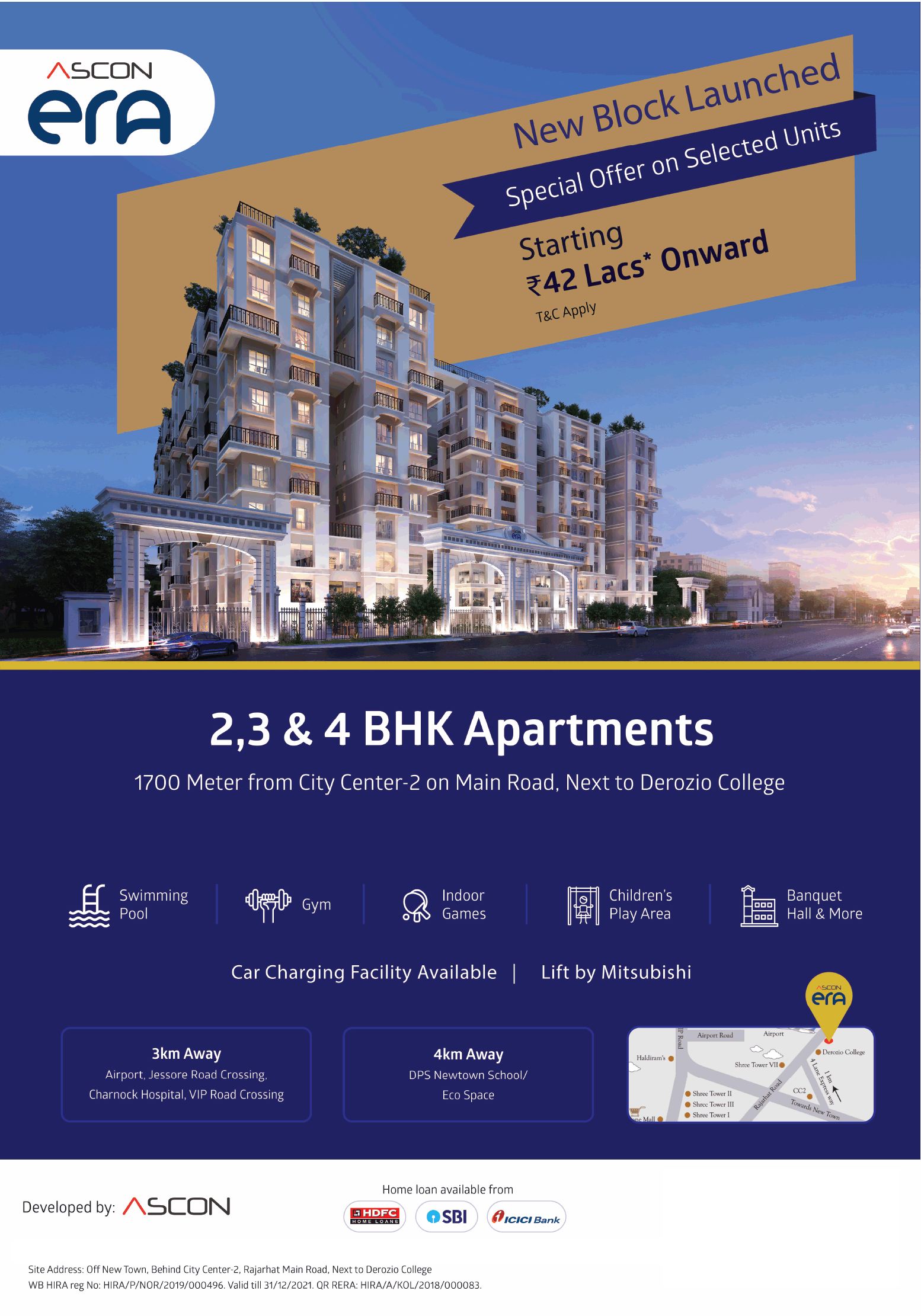 Special offer on selected units starting Rs42 Lacs onward at Ascon Era, Kolkata Update