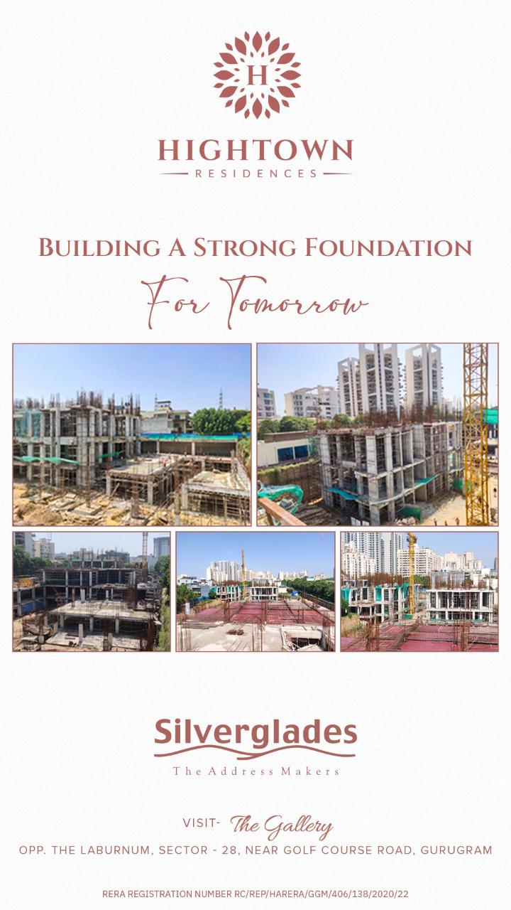 Construction in full swing at Silverglades Hightown Residences in Sector 28, Gurgaon Update