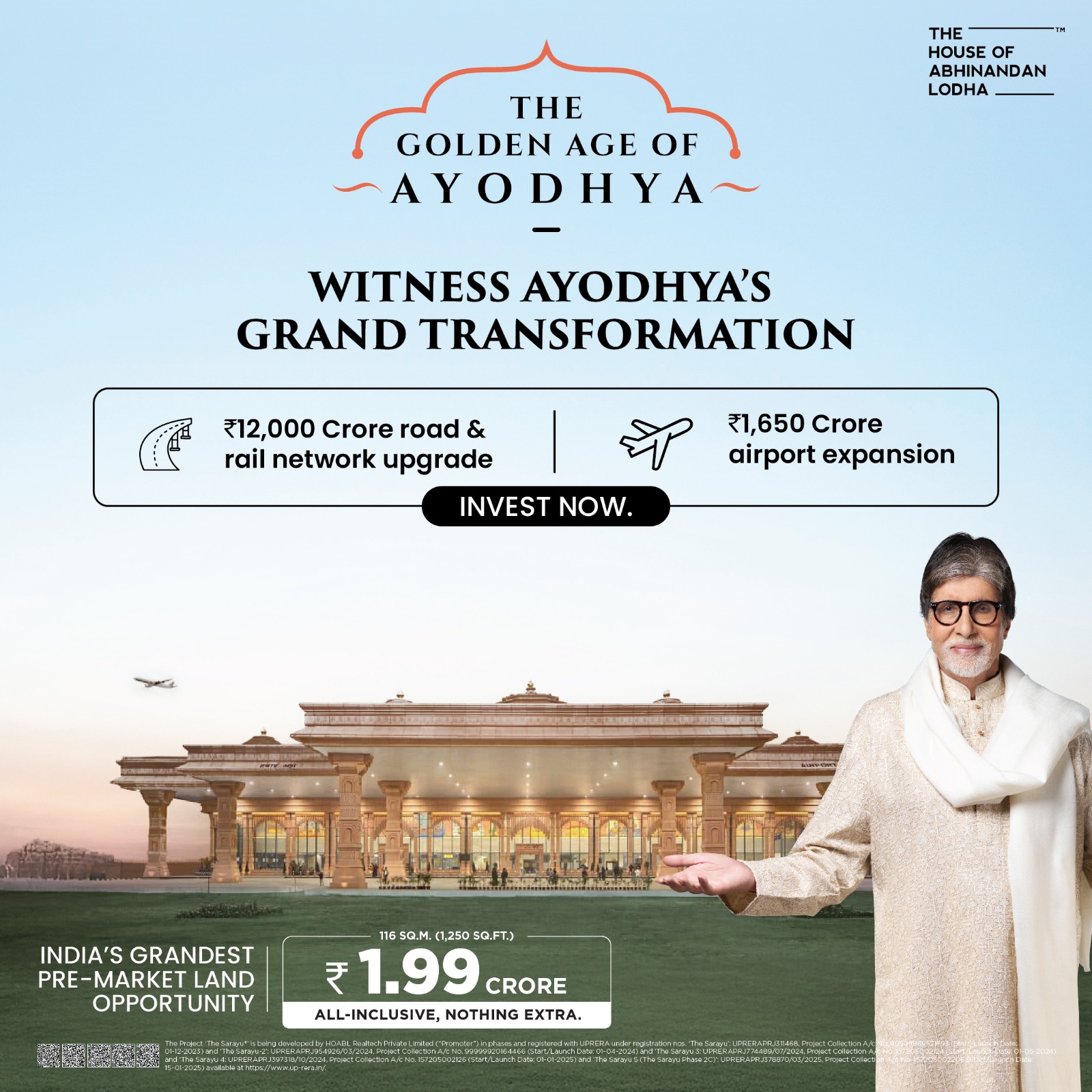 Witness Ayodhya's Grand Transformation with The House of Abhinandan Lodha, ₹1.99 Crore All-Inclusive Update