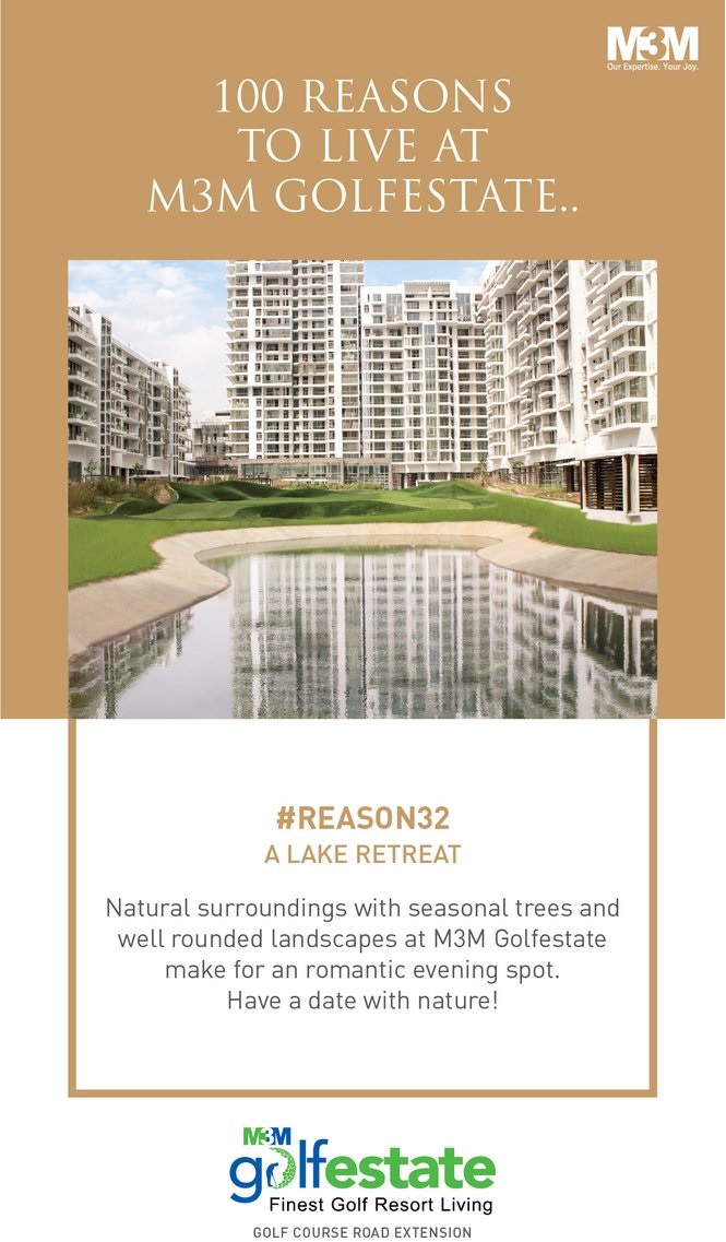 A lake retreat at M3M Golf Estate Update