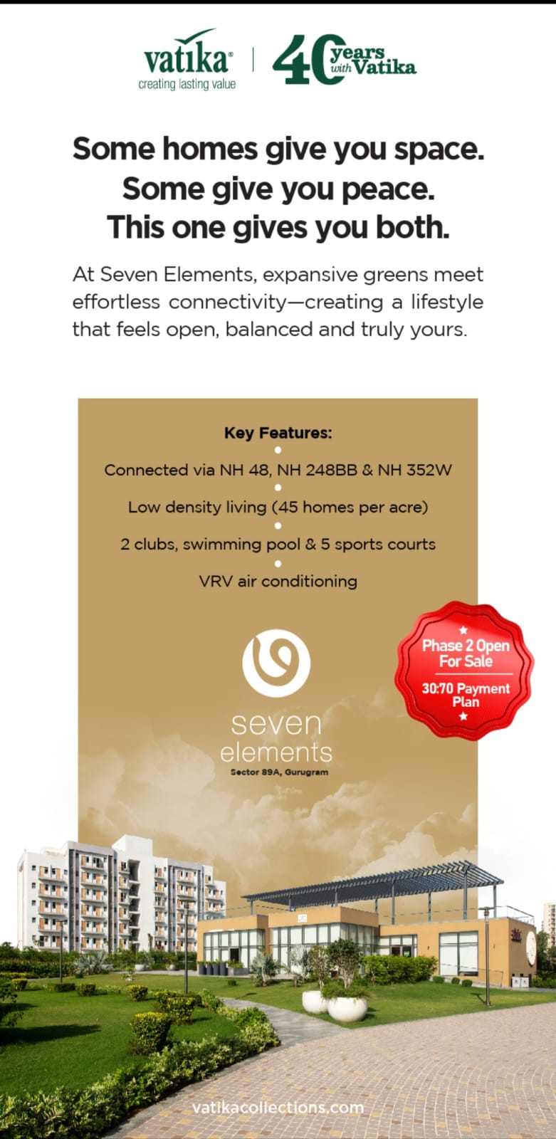 Phase 2 Now Open at Seven Elements, Gurugram! || Discover Low-Density Living at Seven Elements! || Secure Your Home with the 30:70 Payment Plan Today! Update