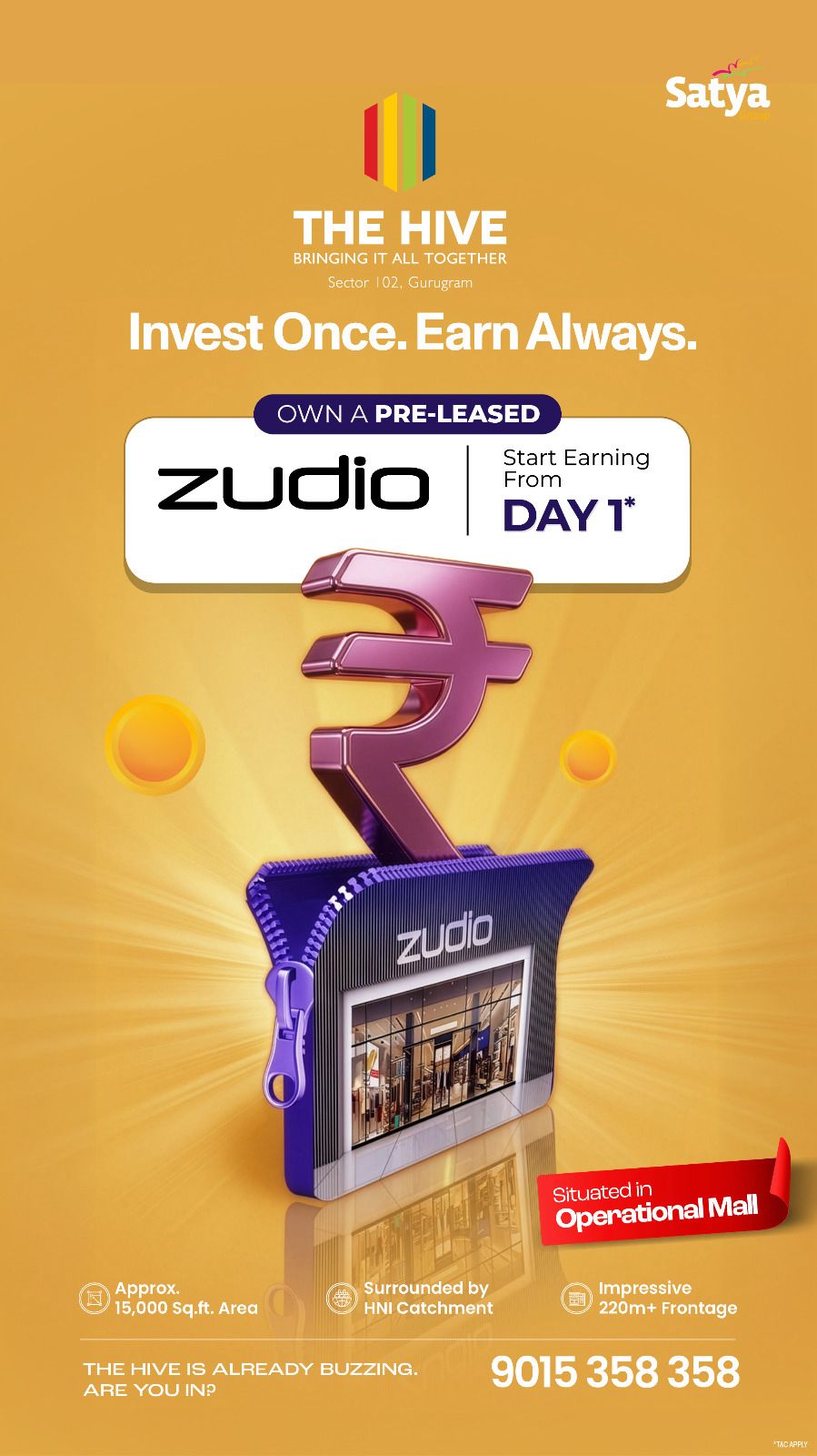 Own a Pre-Leased Space at The Hive || Invest in Zudio, Gurugram || Start Earning from Day 1 with Satya Update