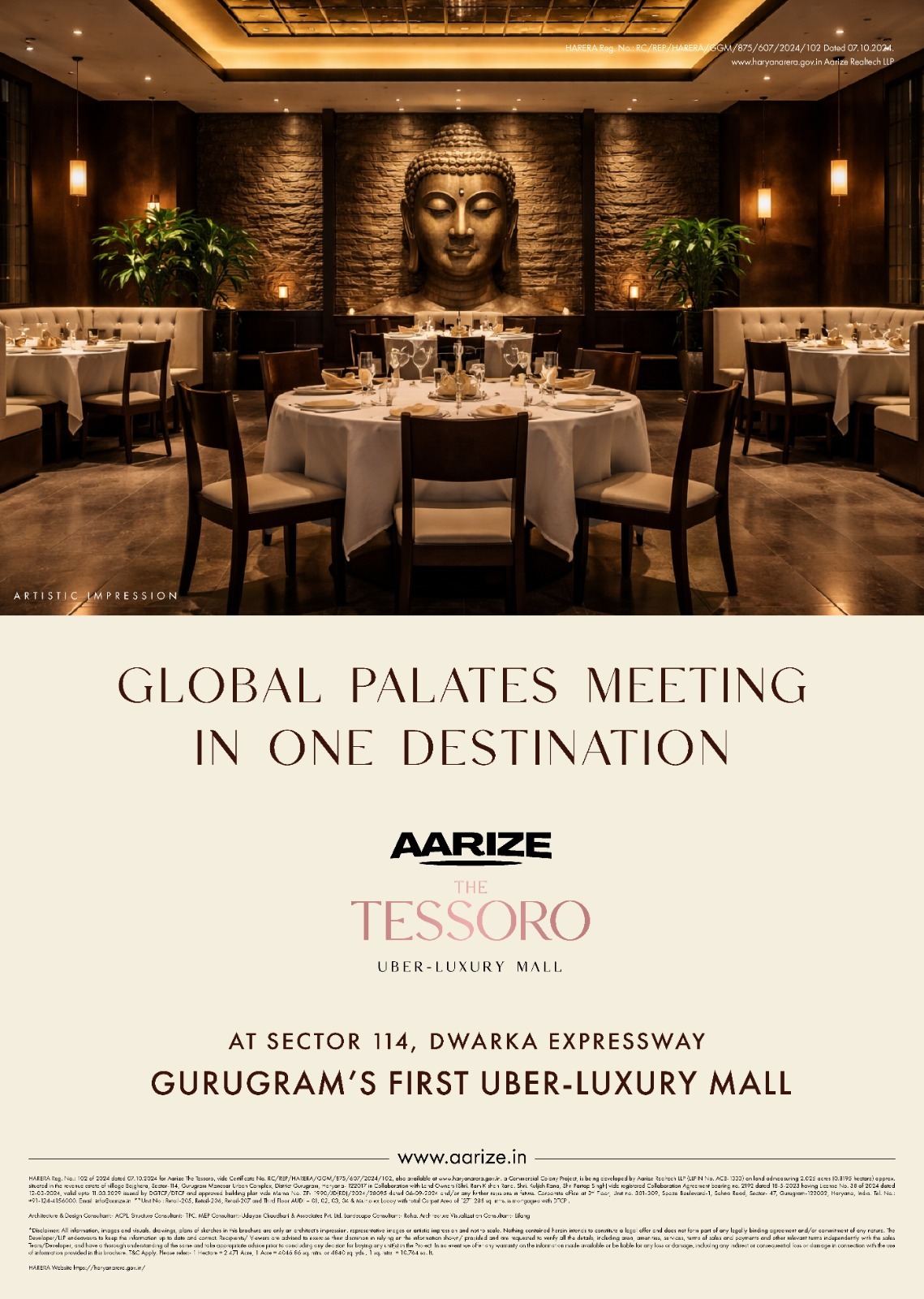 Experience Global Flavors at Aarize The Tessoro || Discover Gurugram’s First Uber-Luxury Mall || Visit Sector 114, Dwarka Expressway Update