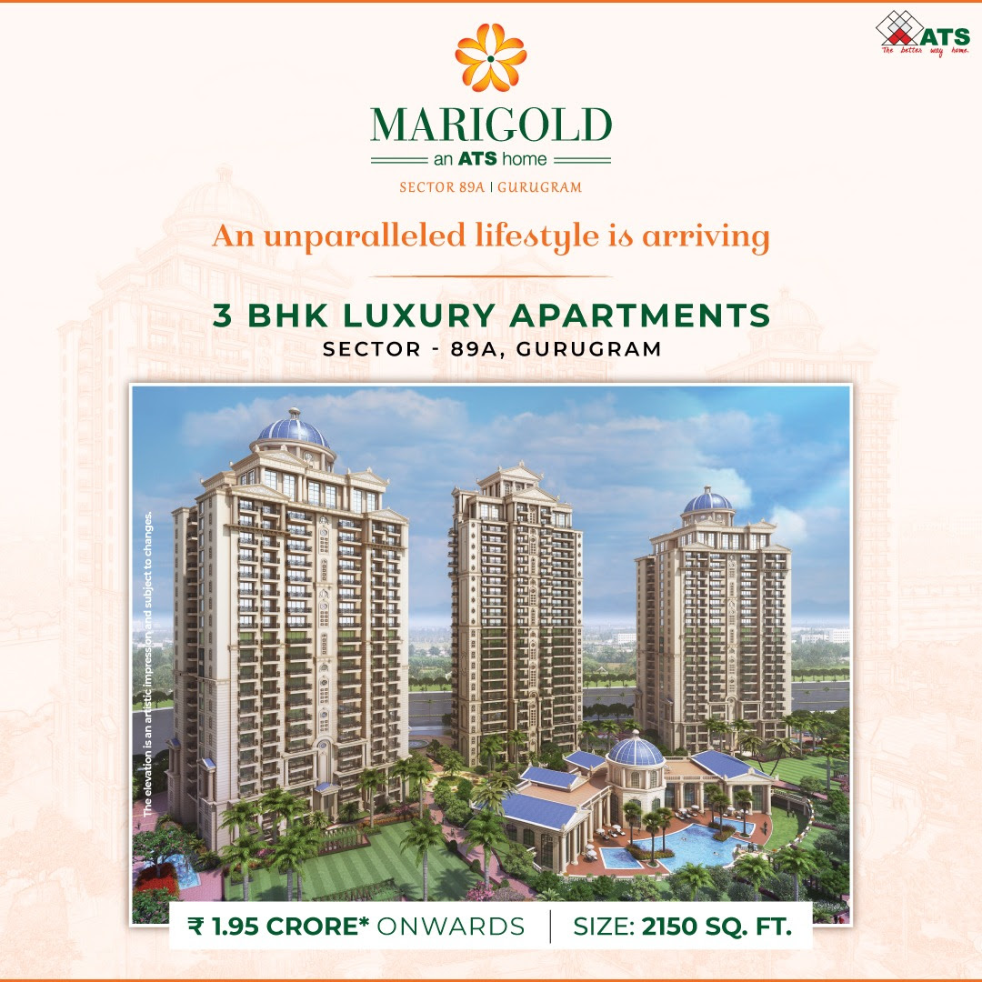 Book 3 BHK Luxury apartments Rs 1.95 Cr at ATS Marigold, Gurgaon Update