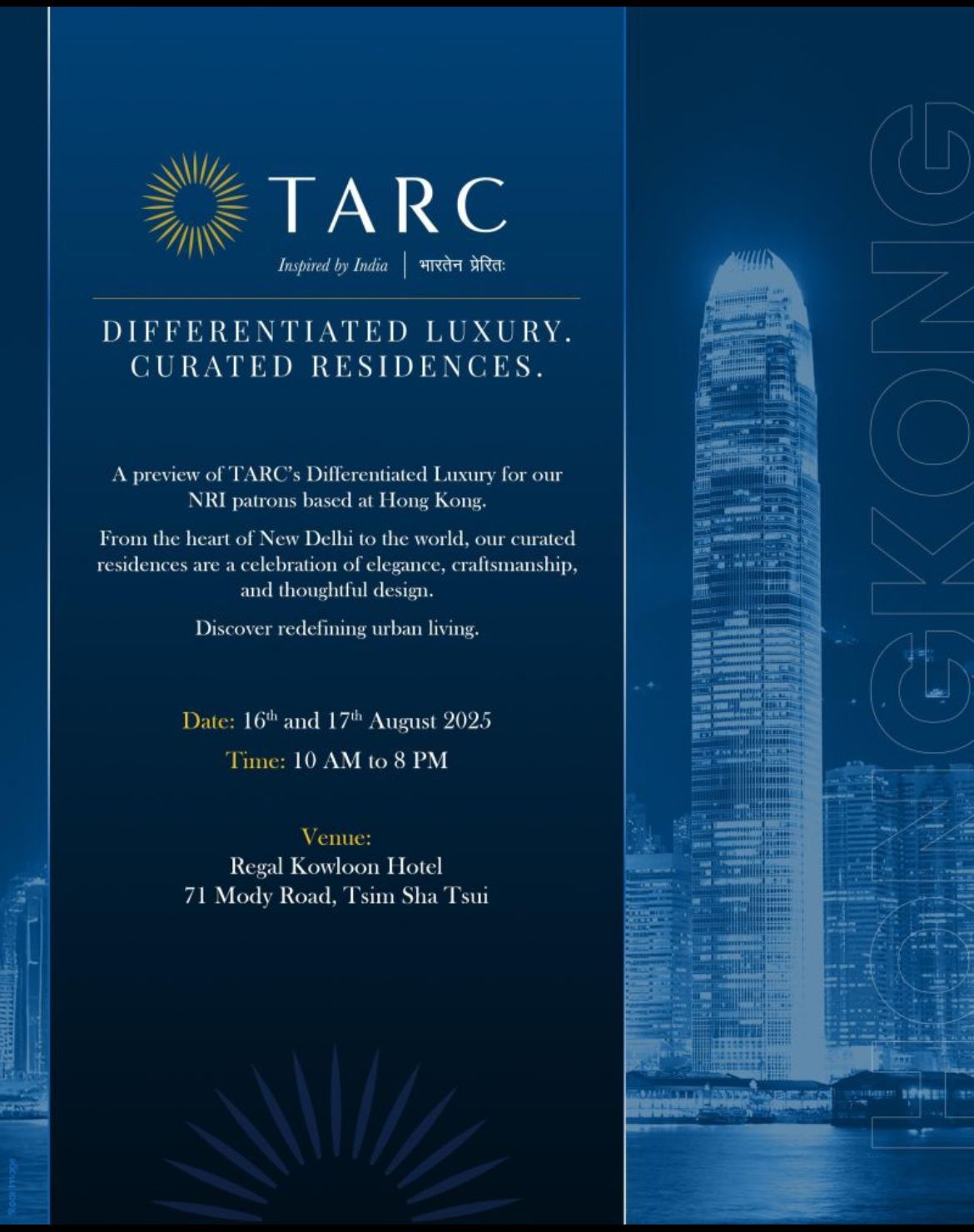 Discover Luxury Living: TARC Residences Preview in Hong Kong, Aug 16-17 Update