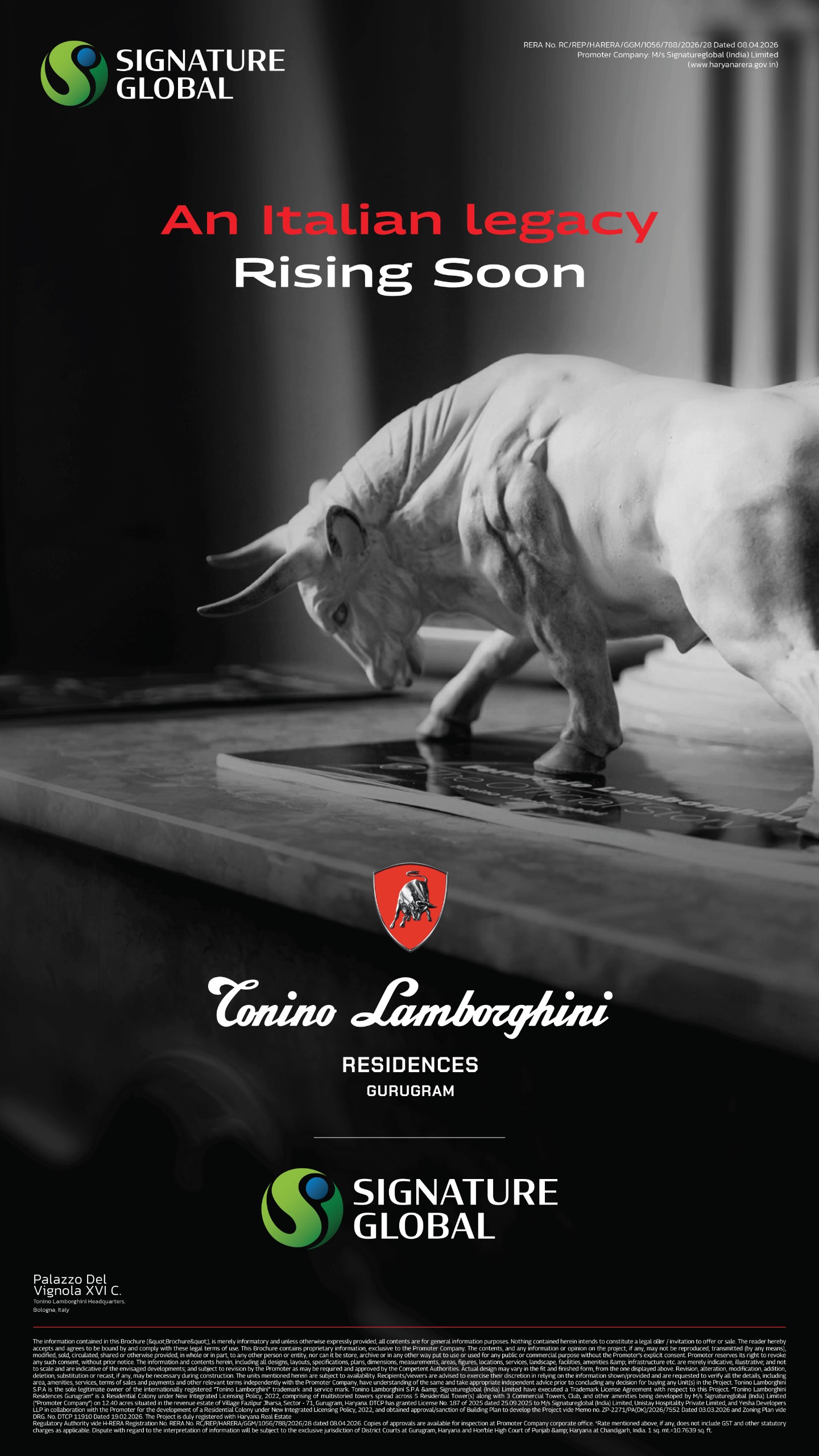 Discover Tonino Lamborghini Residences in Gurugram || Iconic Italian Living Coming Soon || Signature Global Presents Tonino Lamborghini Update