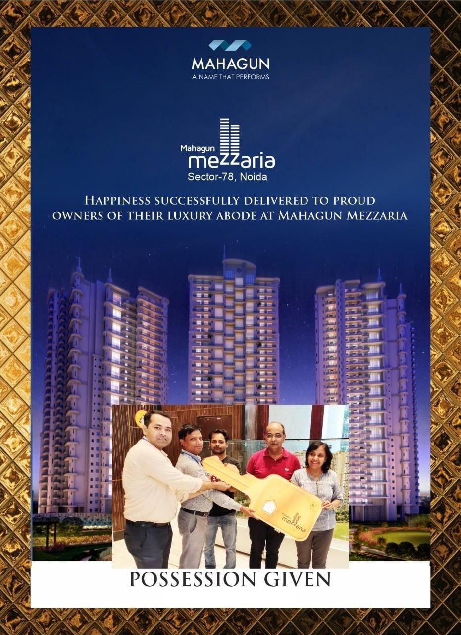 We are delighted to announce that the Possession has started for Mahagun Mezzaria in Sector 78, Noida. Update